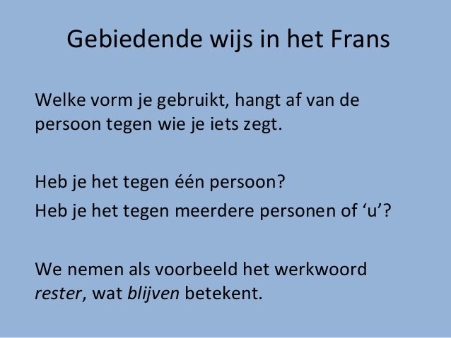 Gebiedende wijs