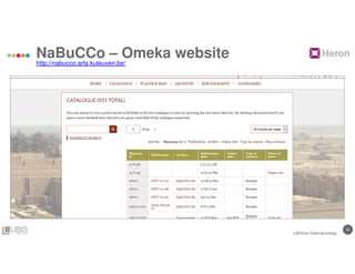 4949
NaBuCCo – Omeka website
http://nabucco.arts.kuleuven.be/
LIBISnet Gebruikersdag
 