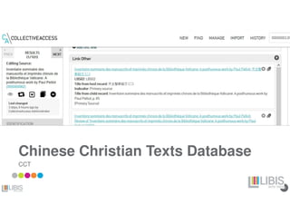 50
Chinese Christian Texts Database
CCT
 
