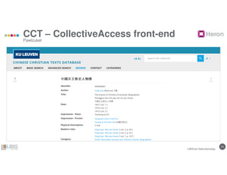 5353
CCT – CollectiveAccess front-end
Pawtcuket
LIBISnet Gebruikersdag
 