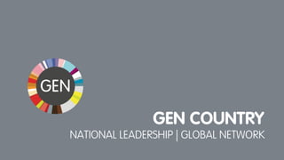 GEN COUNTRY
NATIONAL LEADERSHIP | GLOBAL NETWORK
 