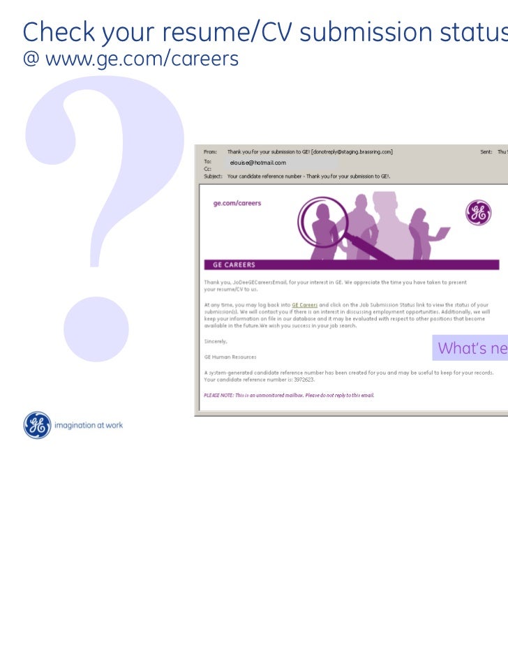gecareers check your application status check your resume