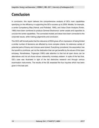 General Electric (GE) Case Study | PDF