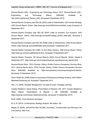 General Electric (GE) Case Study | PDF