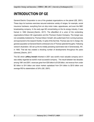 General Electric (GE) Case Study | PDF