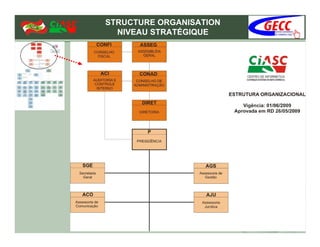 STRUCTURE ORGANISATION
  NIVEAU STRATÉGIQUE
 