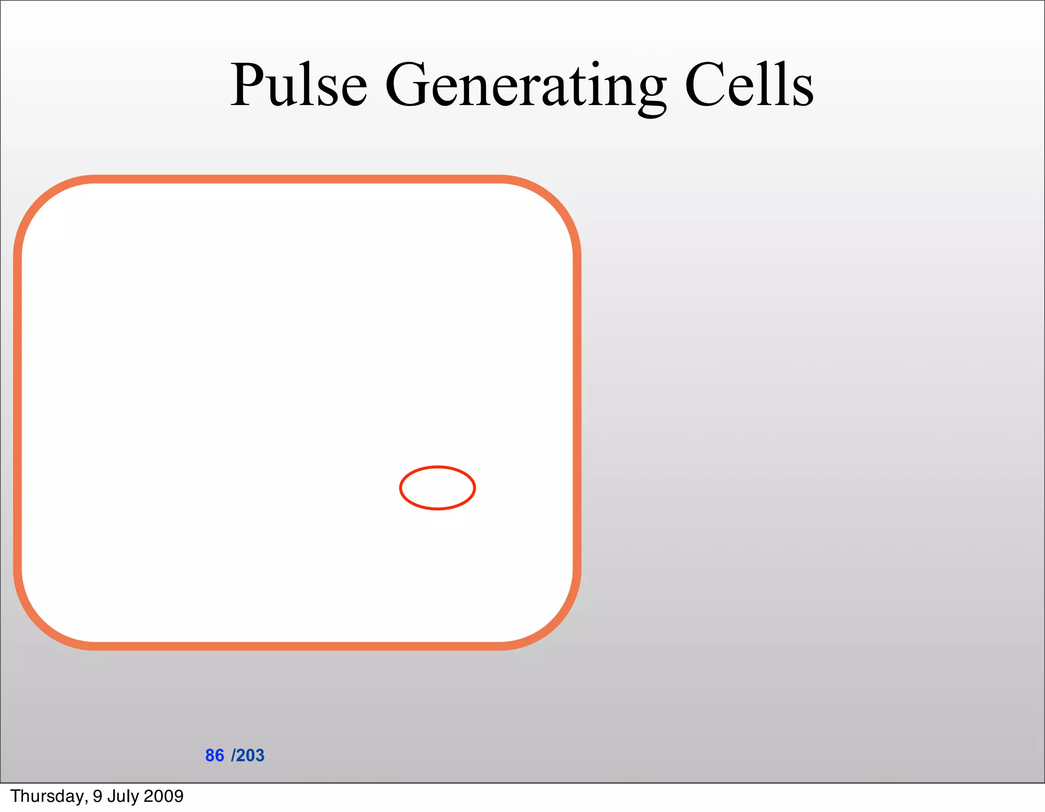 Pulse Generating Cells




                        86 /203

Thursday, 9 July 2009
 