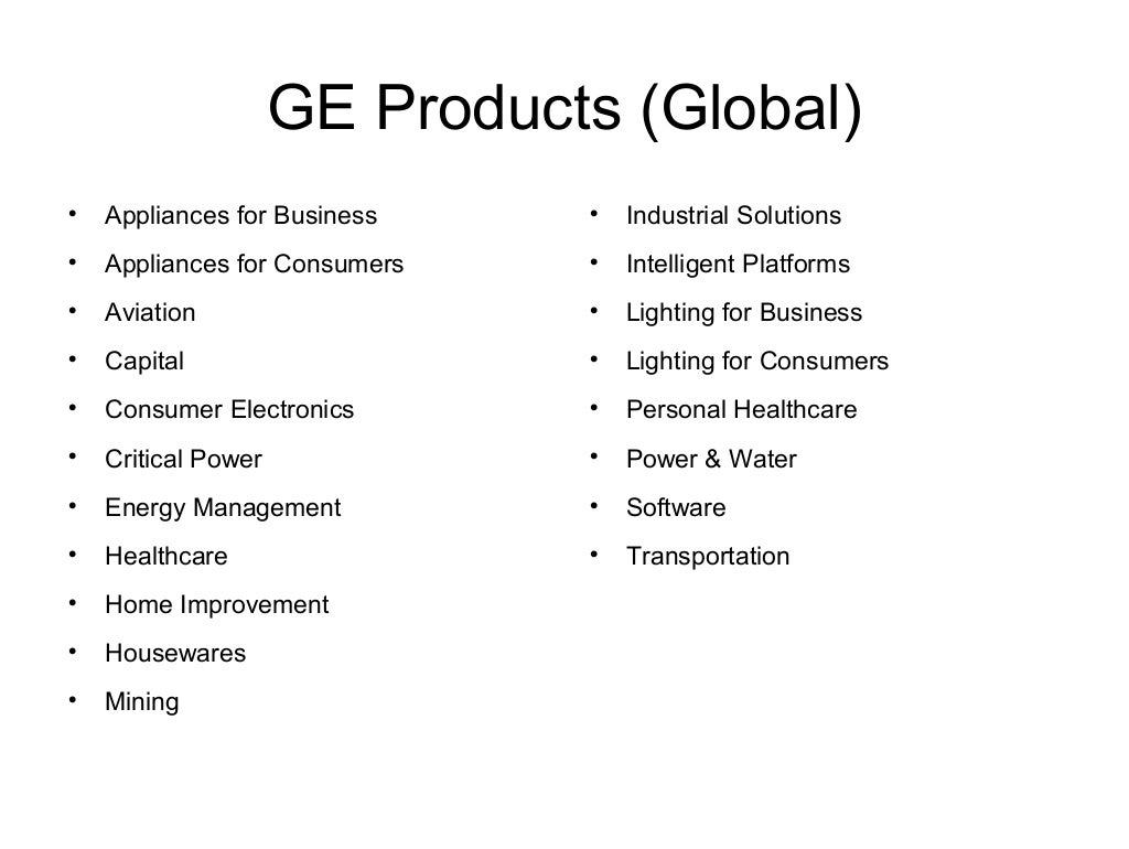 Ge company profile