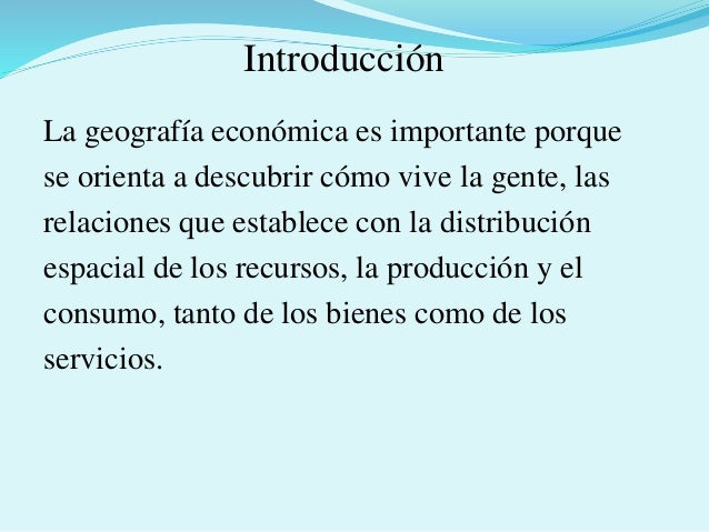 GEOGRAFIA ECONOMICA