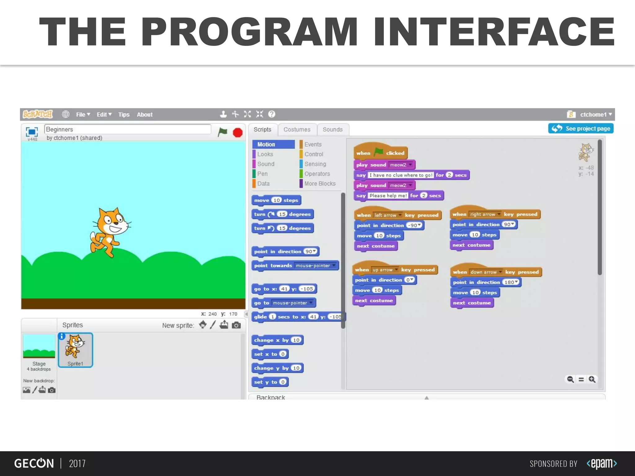 20
THE PROGRAM INTERFACE
 