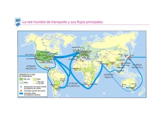 La red mundial de transporte y sus flujos principales
 