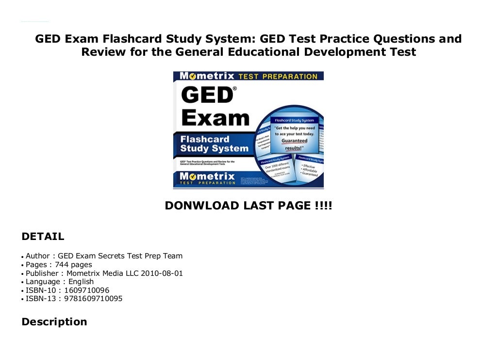 GED Exam Flashcard Study System GED Test Practice Questions and Revi…