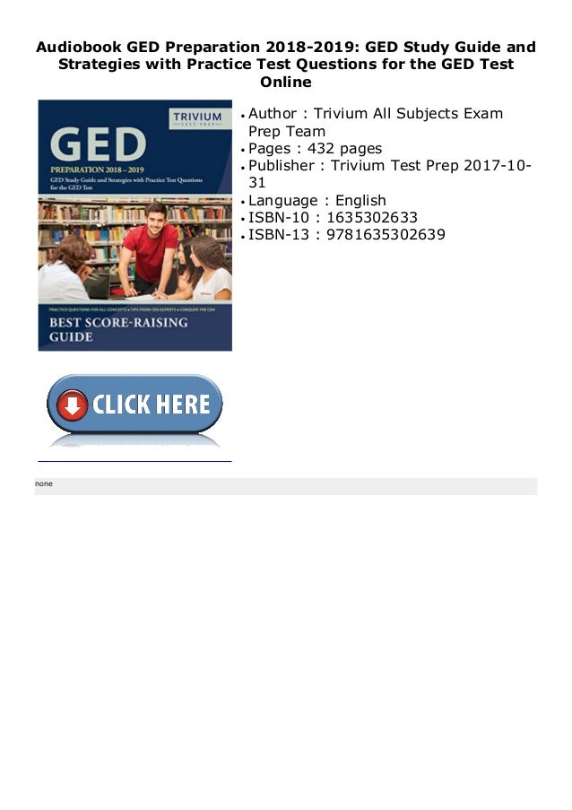 Audiobook GED Preparation 2018-2019: GED Study Guide and Strategies ...