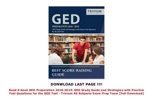Read E-book GED Preparation 2018-2019: GED Study Guide and Strategies ...