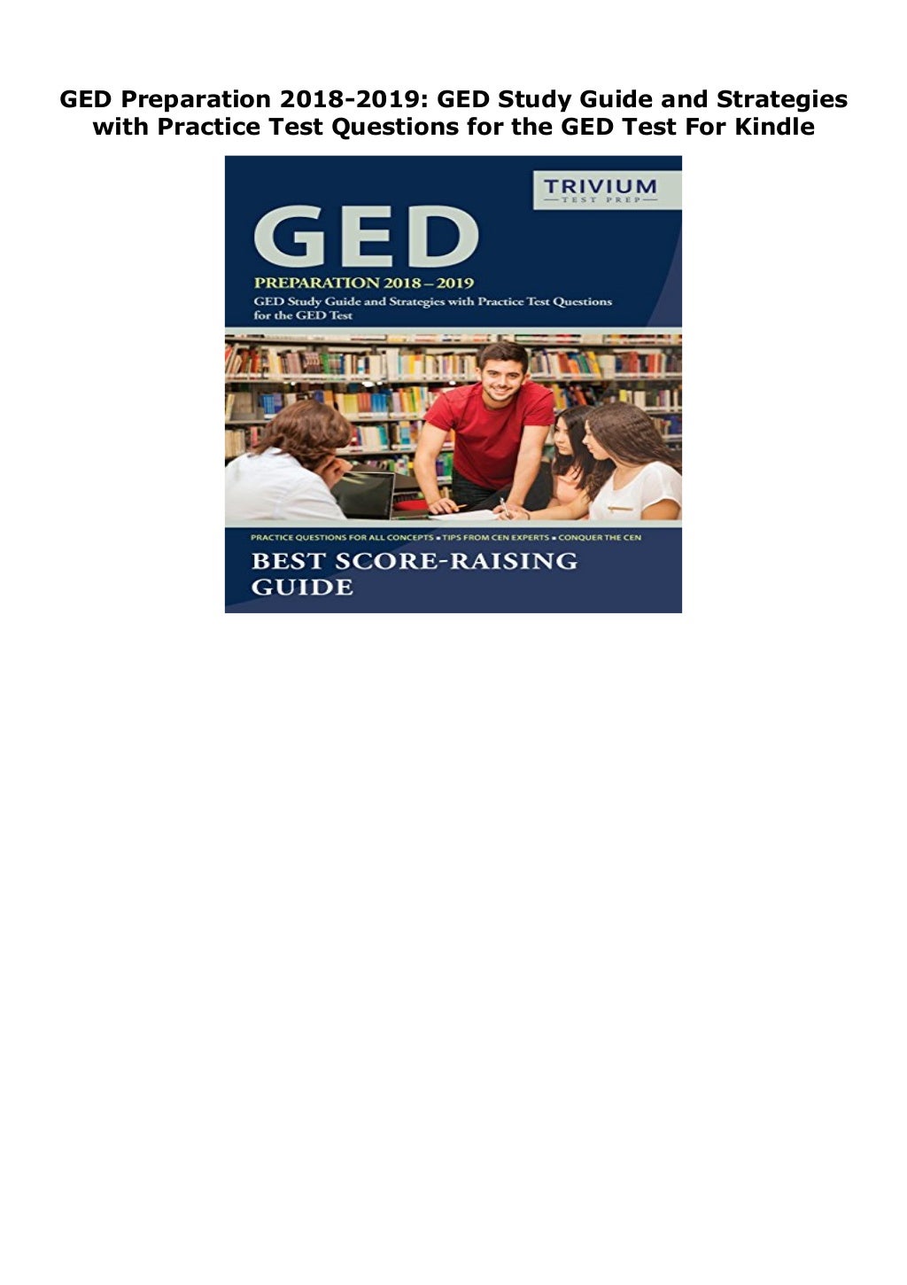 GED Preparation 20182019 GED Study Guide and Strategies with Practice