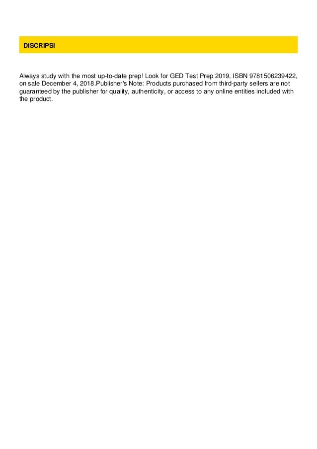 Pdf Ged Test Prep 2018 2 Practice Tests Proven Strategies Ebook