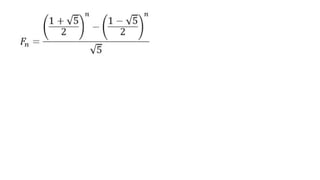 Exploring the Fibonacci Sequence and the Golden Ratio in Mathematics | PPTX