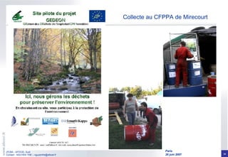 GEDEON Collecte au CFPPA de Mirecourt 