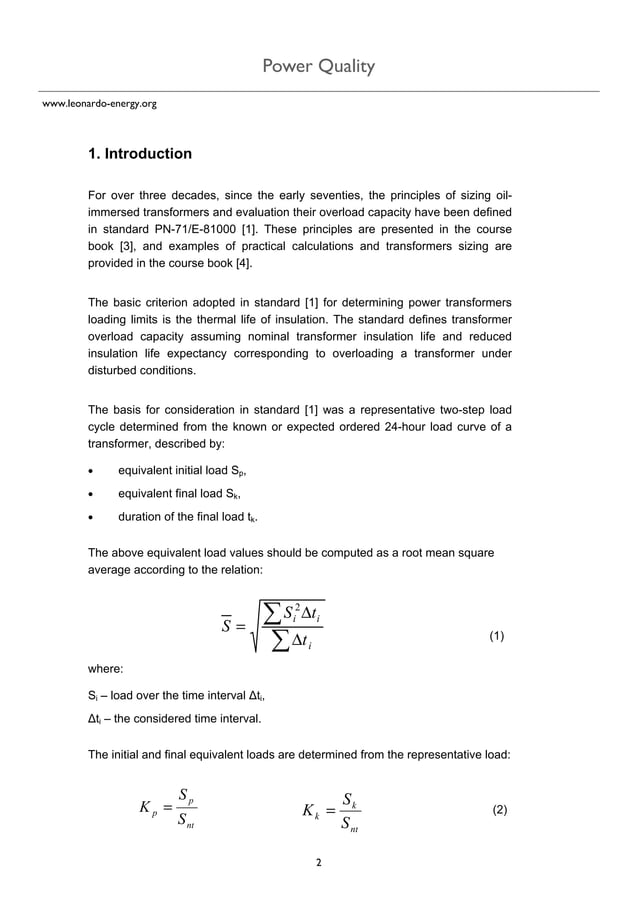 Overload capacity of power transformers | PDF | Physics | Science