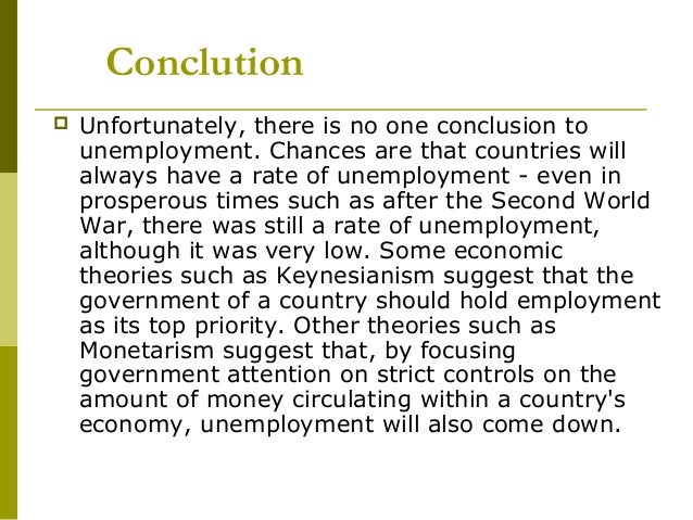 conclusion for unemployment speech