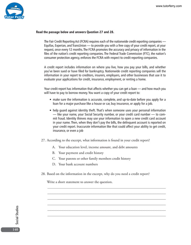 Ged social studies Test PDF