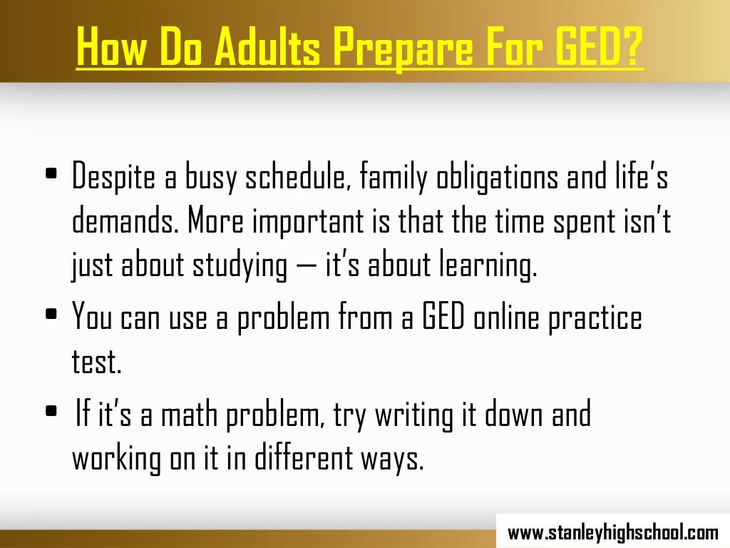 GED Test Tip Making Time To Study