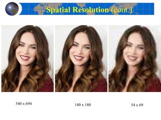Spatial Resolution (cont.)
540 x 694 140 x 180 54 x 69
 