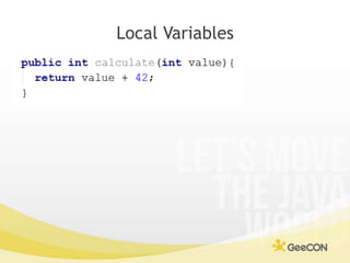 Local Variables<br />