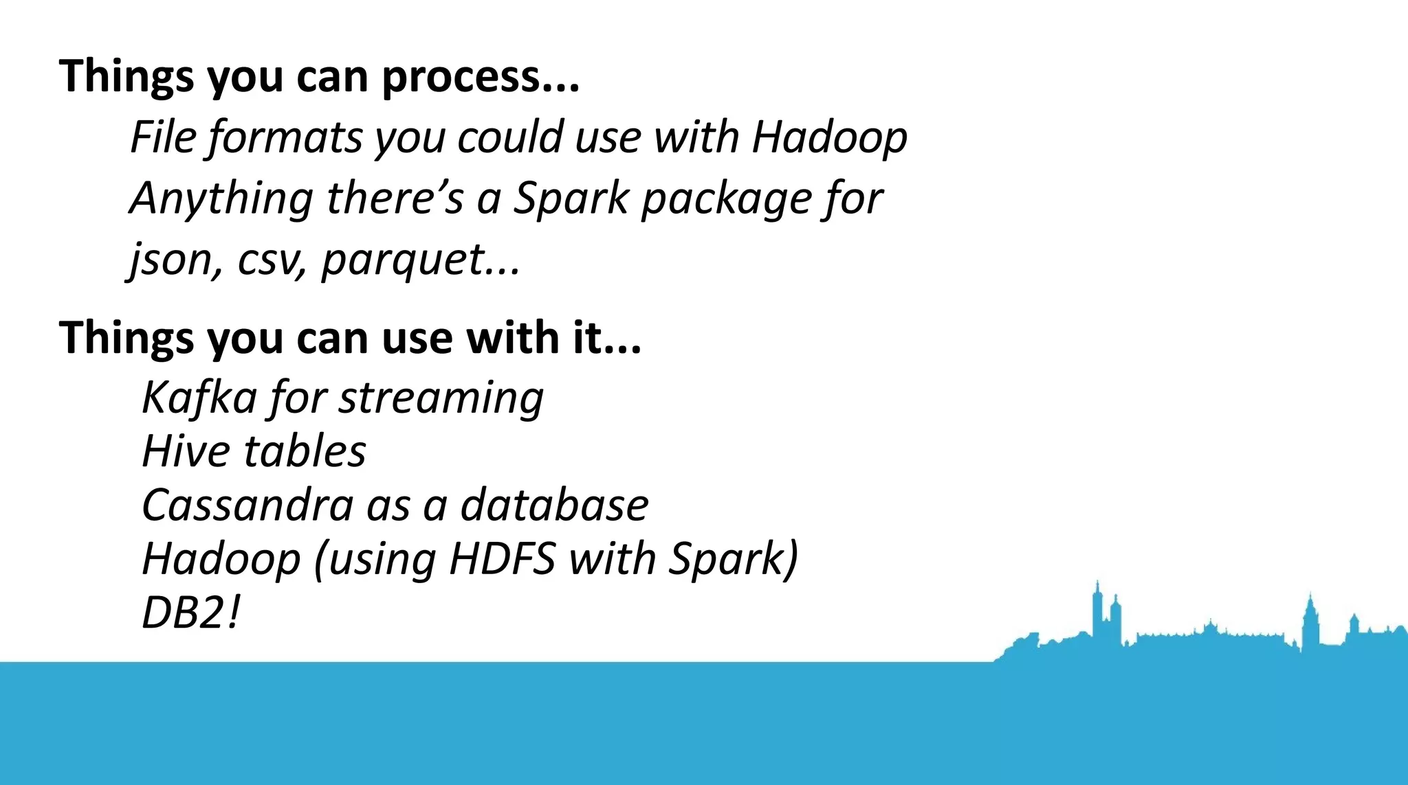 ✔ Build it yourself from source (requiring Git, Maven, a JDK) or ✔ Download a community built binary or ✔ Download our free Spark development package (includes IBM's SDK for Java) 
