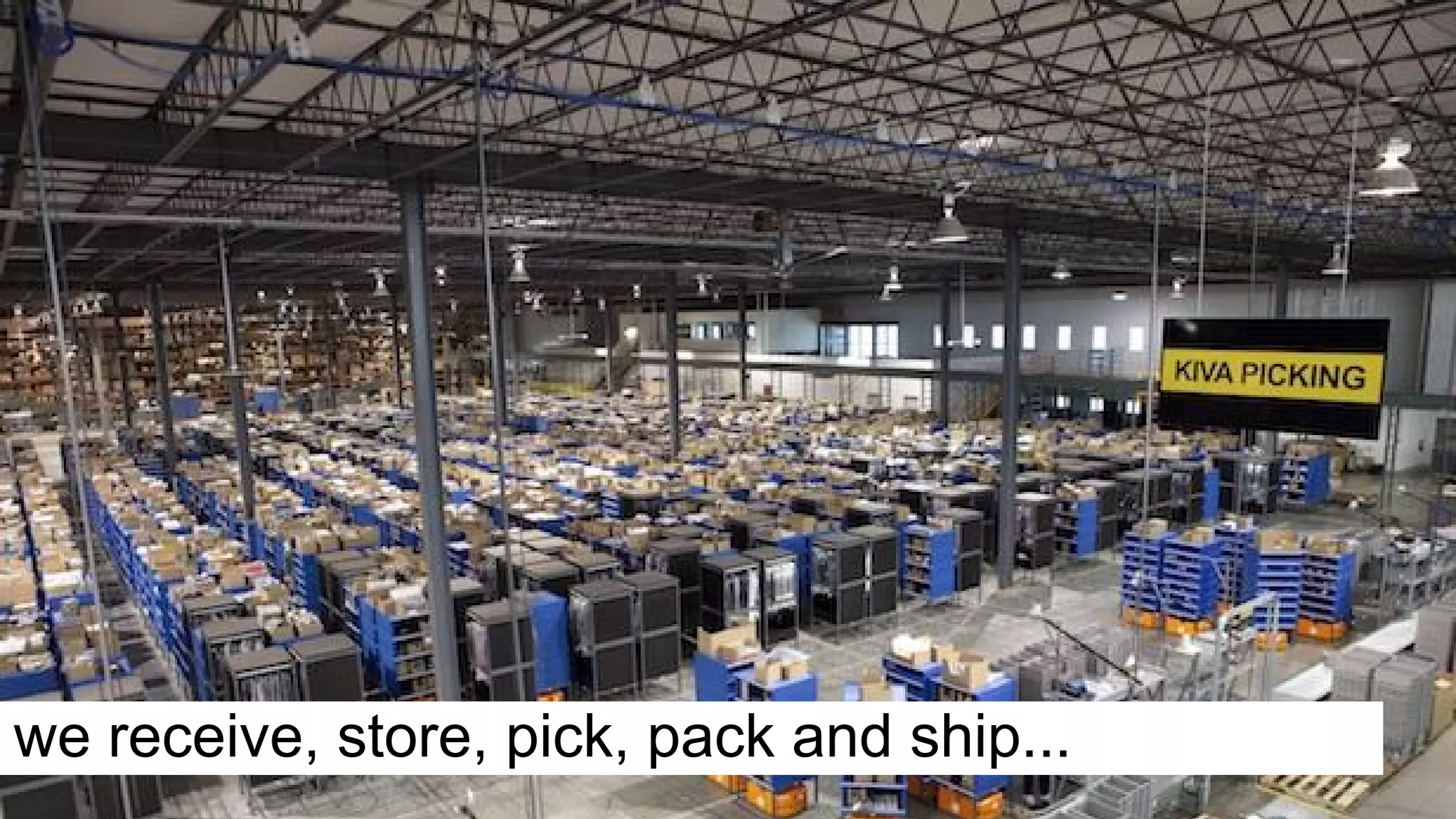 we receive, store, pick, pack and ship...
 