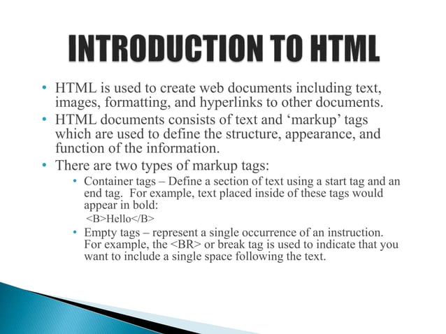 Html and css presentation | PPTX