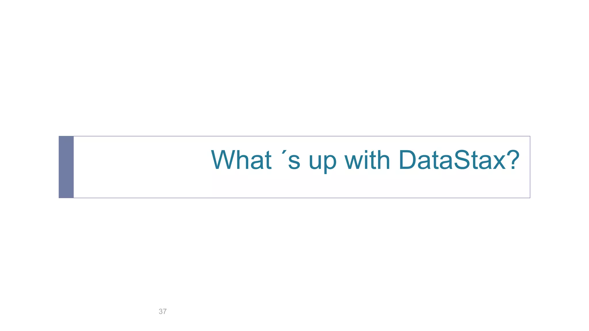 What ´s up with DataStax?
37
 