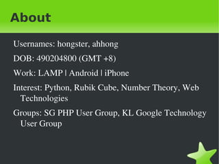 About Usernames: hongster, ahhong 