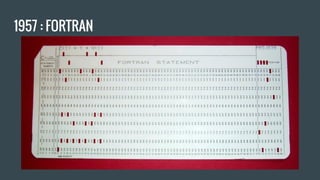 1957 : FORTRAN
 