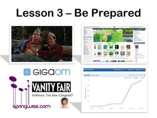 Lesson 3 – Be Prepared
 