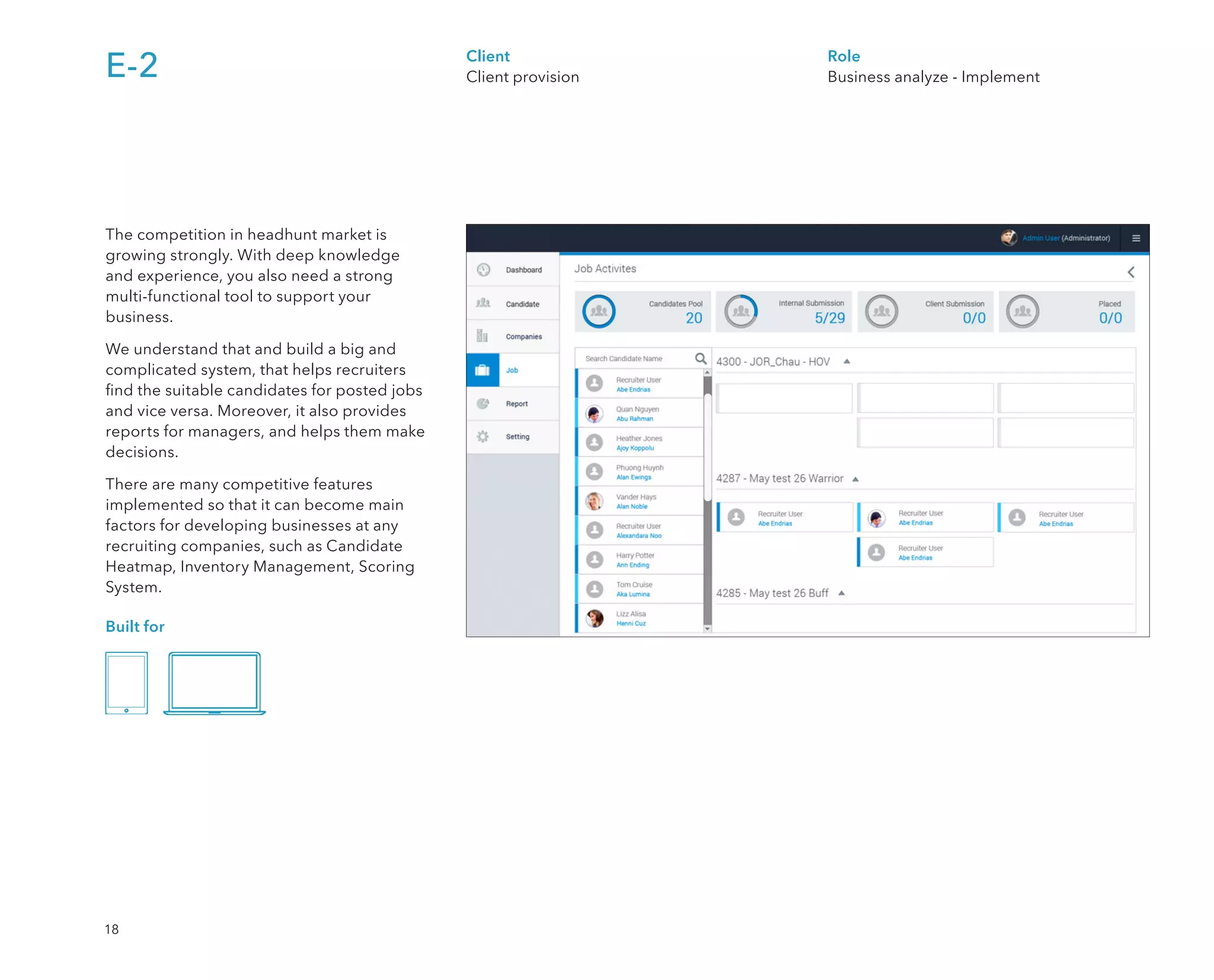 Nowadays, people tend to have fun with
their friends beyond the social network.
They want to save and share the
unforgettable moments together.
Thus we bring to the world this social
mobile application to create that
meaningful thing. It is about taking
challenges by recording videos and dare
people on community (available for both
iOS and Android). People can join it via
Facebook and enjoy “unforgettable
moments” from other users and take one
for their own.
A simple attractive UX for users comes
from a combination of many advanced and
complicated technologies, such as
Streaming, Push Notification, Background
Jobs, highly scalable and reliable back-end
infrastructure based on AWS Cloud.
D2DI
IMPLEMENT
 