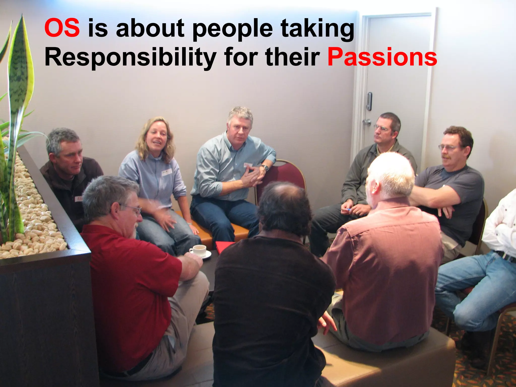 Open Space Technology OS  is about people taking Responsibility for their  Passions 
