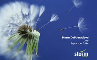1. De Belgische Energiecrisis 
Storm 
Storm Coöperatieve 
Najaar/Winter 2009 
Geel 
September 2014 
 