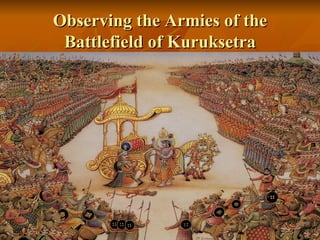 Observing the Armies of the Battlefield of Kuruksetra 