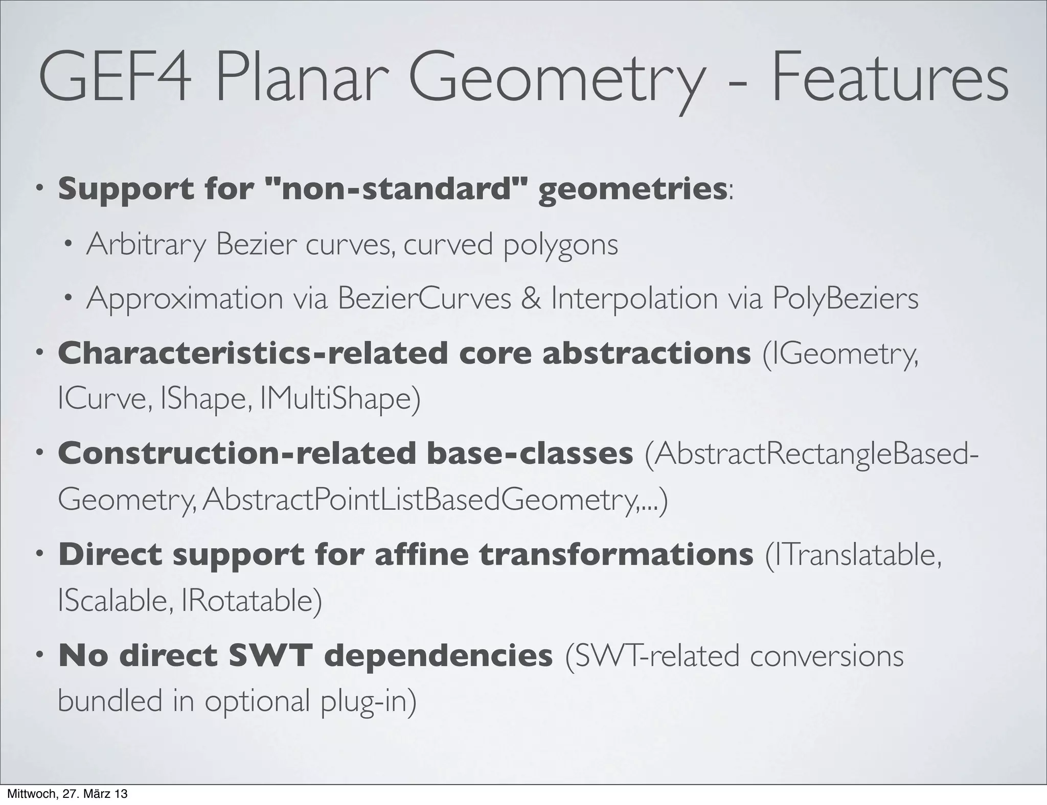 GEF4 Planar Geometry - Overview
 