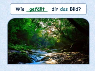 Wie _______ dir das Bild?gefällt
 