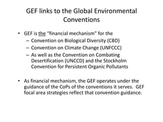Global Environmental Facility Bridging climate and biodiversity | PDF