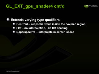 GeForce 8800 OpenGL Extensions