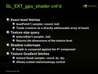 GeForce 8800 OpenGL Extensions
