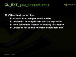 GeForce 8800 OpenGL Extensions