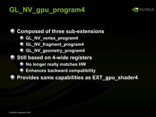 GeForce 8800 OpenGL Extensions