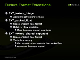 GeForce 8800 OpenGL Extensions