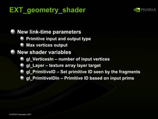 GeForce 8800 OpenGL Extensions