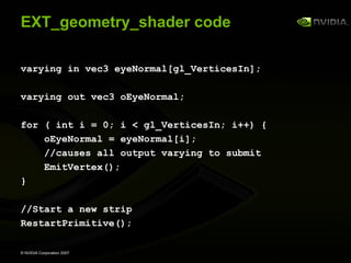 GeForce 8800 OpenGL Extensions