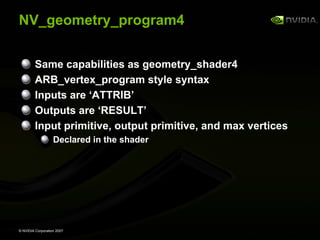 GeForce 8800 OpenGL Extensions